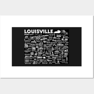 Louisville KY Map Posters and Art